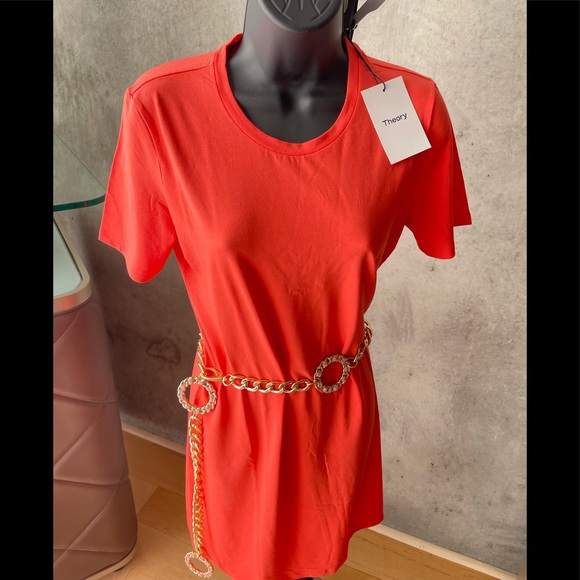 Theory T-Shirt Dress in Neon Pink—NWT - Picture 14 of 16